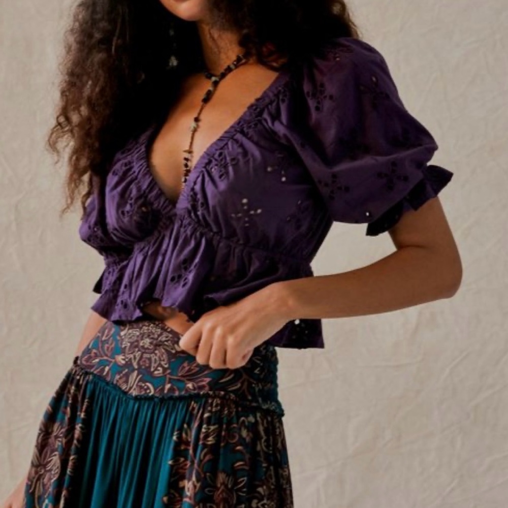 Free People Women’s Gardenia top in Moonscape